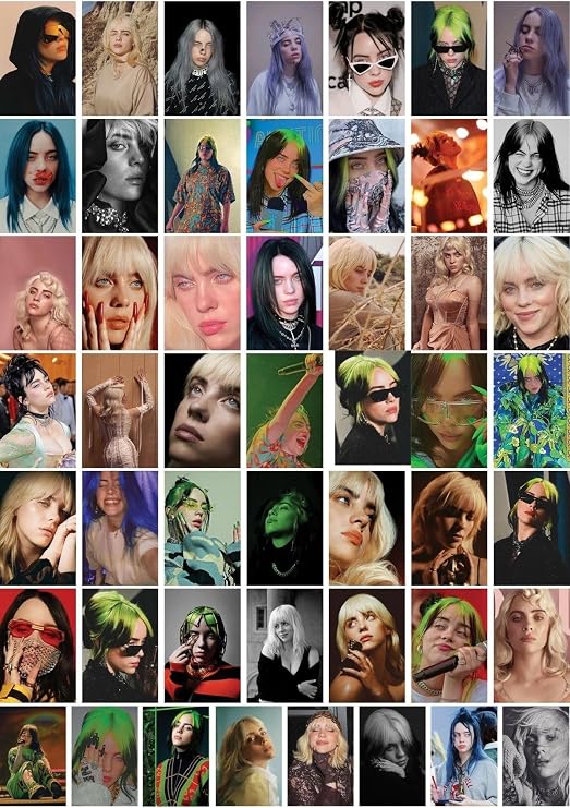 Postifull Billie Eilish Kolaj Poster Seti -Spotify Uyumlu Poster -Duvar Dekoru -10Cm*15Cm-Kalın Kuşe Kağıt;