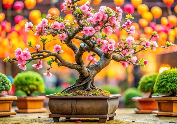 15 Pink Cherry Blossom Bonsai Tree Seeds for Planting