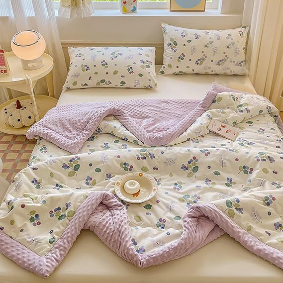 Soybean Fiber Duvet Quilt, Soft Thermal Soothing Breathable Artificial Soybean Fiber Bedding for Winter Double Bed All Seasons(1,150x200cm-1.4kg)
