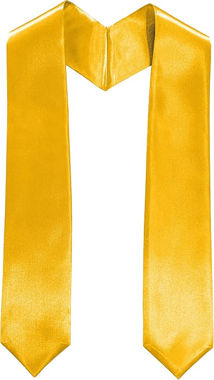 Plain Graduation Stole Sash 60 Inch Unisex Adults Solid | Polyester Satin Stole,Total 60" Length, 4.8" Bottom Width.Blank Solid Color,Unisex,For Grad Gown & Choir Robe