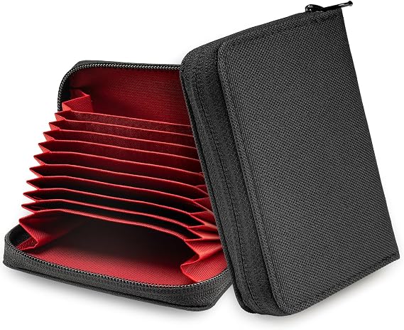 TACTICAL_GEEK PC1 EDC Durable 11-Slot Nylon Card Holder for Credit Cards, Lightweight Zippered Minimalist Wallet for Men and Women, Ideal for Work Travel, with Coin Pouch, Ultra-light and Waterproof,
