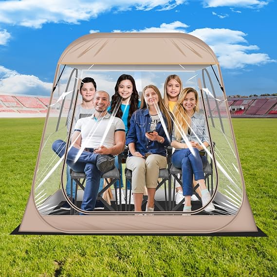 FOCHIER F Sports Tent Instant Pop Up Tent Shelter 72" x 72" x 65" Bubble Tent 6 Person with Top Cover and Floor Mat Portable Carrying Bag for Outdoor Camping Fishing Cheering Parades