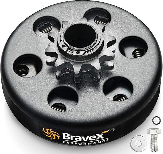 Bravex Centrifugal Clutch, Go Kart Clutch 3/4" Bore 10 Tooth For #40/41/420 Chain Fun Kart Mini Bike Upgrade