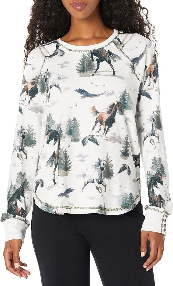 PJ Salvage Women's Loungewear Wild Force Long Sleeve Top
