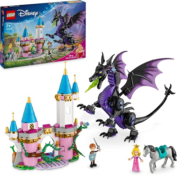 LEGO Disney Princess Maleficent's Dragon Form 43240 – Creative Toy Making Set for Sleeping Beauty Fans 7 and Over (583 Pieces)