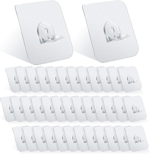 Jetec 60 Pcs Plastic Adhesive Shelf Bracket | Punch Free Shelf Support Pegs for Book Shelves Closet Furniture Kitchen Cabinet Clapboard Layer Floor Mat Grippers