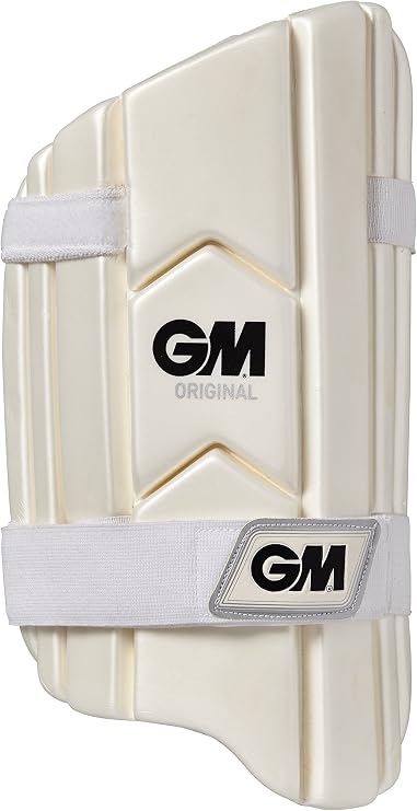 GM | Cricket Thigh Pad | Dual Layered High-Density Foam | Soft Elasticated Straps | Sizes Adult, Small Adult, Youth or Junior | White