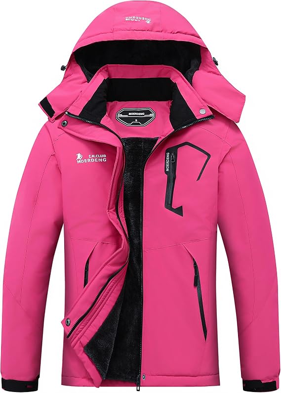MOERDENG Women's Ski Jacket Warm Winter Coat Snowboarding Jacket