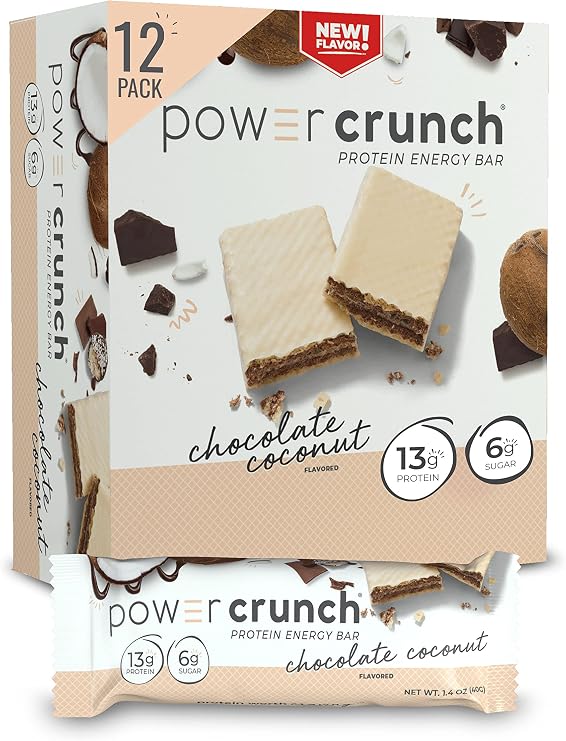BNRG, Power Crunch Protein Energy Bar, Chocolate Coconut, 12 Bars, 1.4 oz 40 g Each