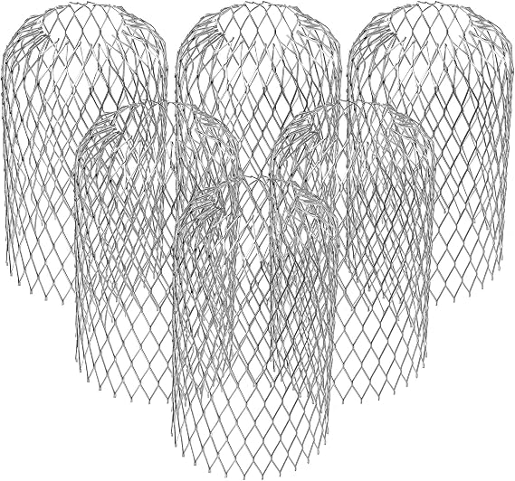 DOITOOL Leaf Filter Gutter Guard Strainer Mesh Downspout Protectors 6 Pack Expandable Gutter Screen 5.90X2.55X2.55 Inch for Preventing Leaves Debris Blockage