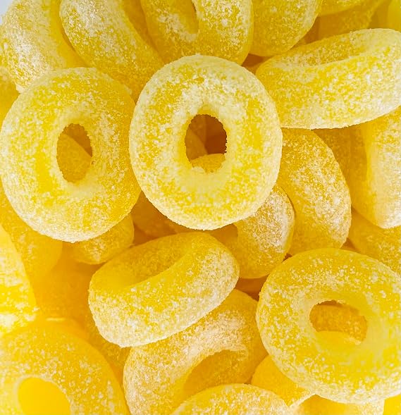 Fizzy Pineapple Ring Sweets 400g Bag Pouch Retro Candy