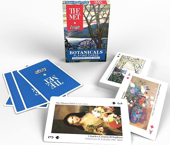 Lingo x The Metropolitan Museum of Art Botanicals Playing Cards | Officially Licensed Met Art on Every Card | Unique Gift for Plant Lovers, Gardeners & Fans | Collectible Card Deck