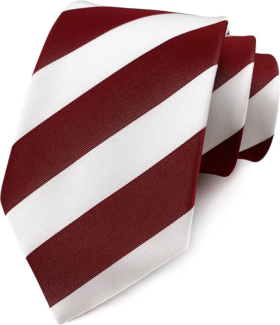Letsmeet Men's Classic Stripe Tie Silk Necktie Formal Party College Daily Jacquard Woven Business Neckties