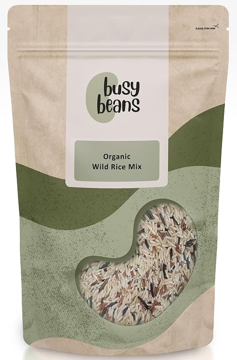 Organic Wild Rice Mix - Certified Organic - by Busy Beans Organic (1kg)