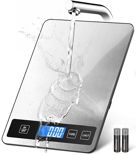 Food Scale, 33lb/15kg Kitchen Scale, 1g Precision, Black