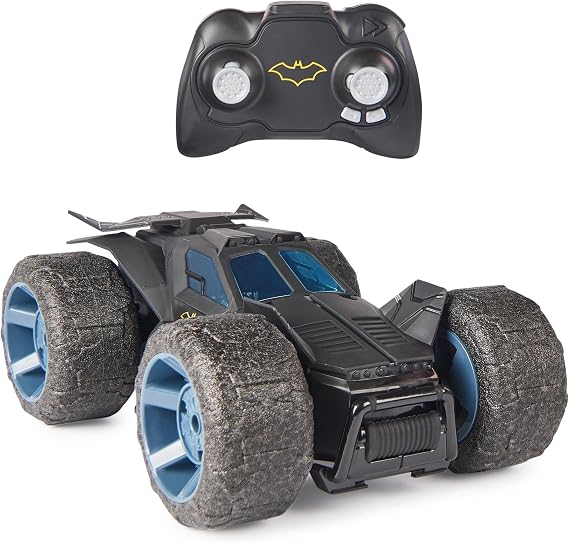 DC Comics, Batman Stunt Force Batmobile, Indoor Remote Control Car, Turbo Boost & Crazy Stunts, Collectible Super Hero Kids Toys for Boys and Girls 4 and Up
