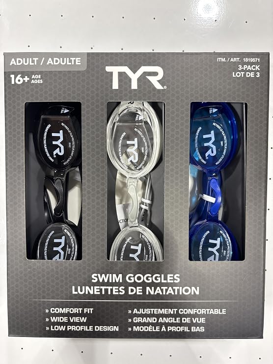 TYR LCWAGCA074ALL Cstc Adult Goggle Se SMK/BLK OS
