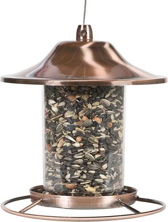 Perky-Pet 517282 Copper Panorama Bird Feeder 312C, 1 Tier