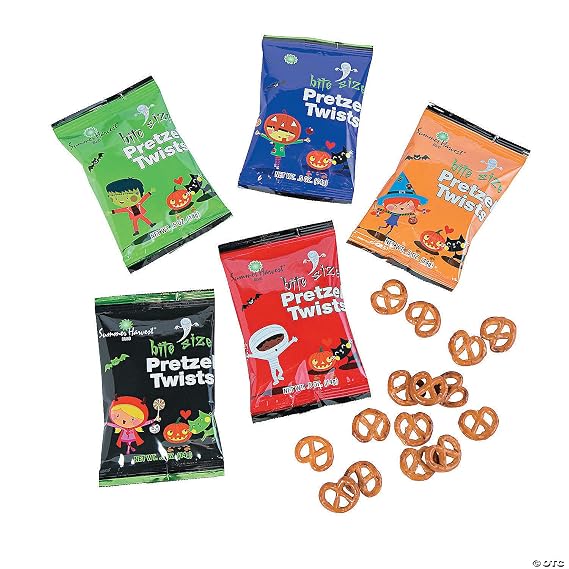 Oriental Trading Halloween Pretzel Packets 48 Individual Snack Packs