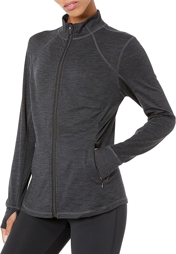 Amazon Essentials Women's Brushed Tech Stretch Full-Zip Jacket - Discontinued Colours