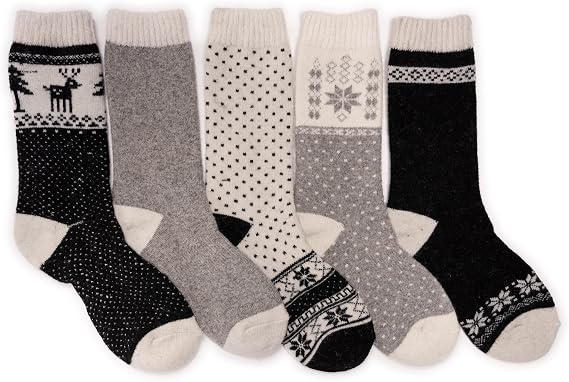 MUK LUKS Women's 5 Pack Wool Socks