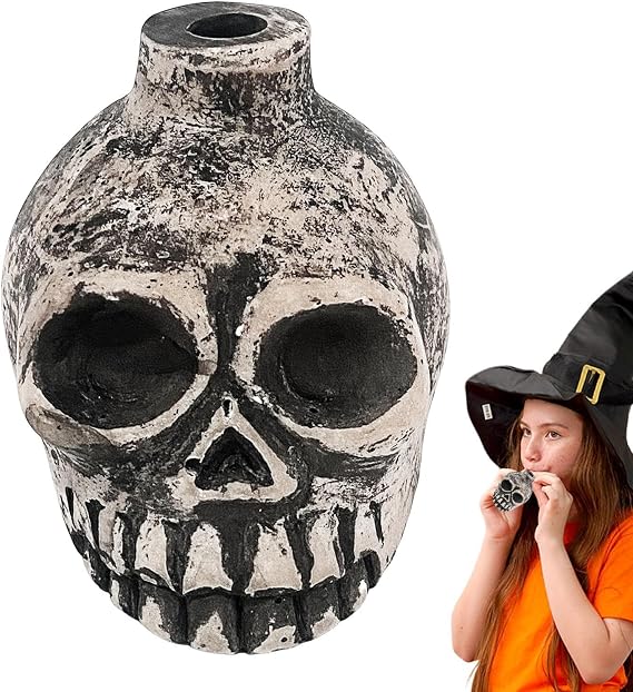Ancient Death Whistle, Aztec Death Whistle - Portable Skull Whistle The World's Largest Whistle | Terrorism Whistle, Strange Instrument for War, Death, Halloween