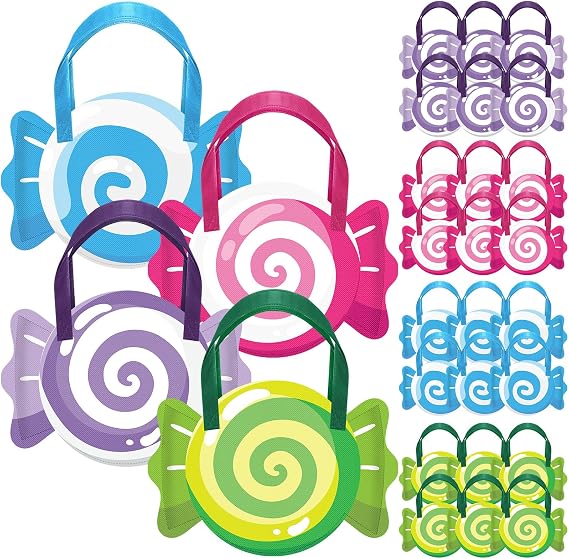 Sweetude 24 Pcs Candy Donut Bag for Party Favor Candyland Bags, Candy