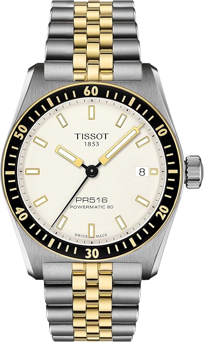 Tissot PR516, Swiss Automatic, 38mm, White Dial, Unisex Watch