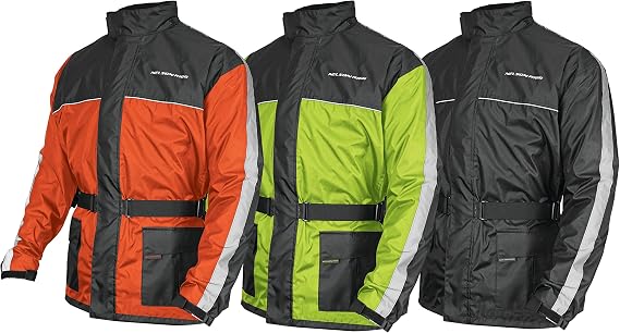 Nelson Rigg Solo Storm Rain Jacket, Waterproof, Breathable, and Packable (Orange/Black, X-Large)