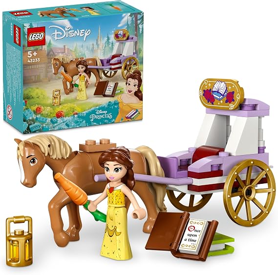 LEGO ǀ Disney Princess Belle’in Hikaye Zamanı At Arabası 43233-5 Yaş ve Üzeri Prensesleri Seven Çocuklar İçin Yaratıcı Oyuncak Yapım Seti