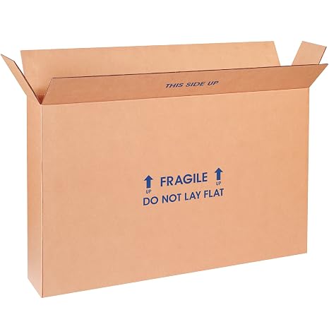 Partners Brand P22616FPFOLMS Flat Panel TV Moving Boxes, 22" Length x 6" Width x 16" Height, Kraft (Pack of 5)