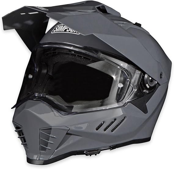 Simpson Xcursion Bandit Motorcycle Helmet - Armor - Large | Off Road Dirt Bike UTV Motocross ATV | Full Face | Removable Peak | Clear Pinlock Anti-Fog Visor Shield | DOT ECE Certified (XB4LG)