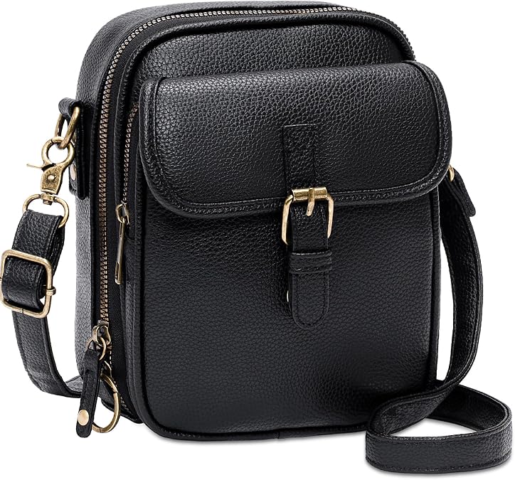 Small Crossbody Bags for Women, Vegan Leather Messenger Bag Anti Theft, Shoulder Bag with Card Slots