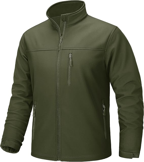 TACVASEN Mens Lightweight Softshell Jacket Fleece Waterproof Windbreaker