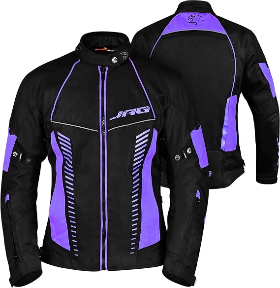 JAG Womens Motorcycle Protective Jacket All-Season Dual Sport Riding Jacket