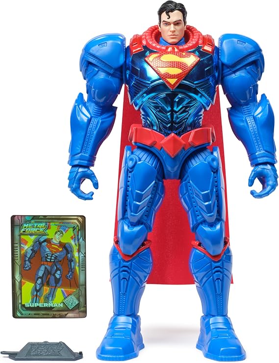 DC Metal Force Superman action figure, 30cm in size, 8 joints for action-packed adventures. For children aged 4 and over
