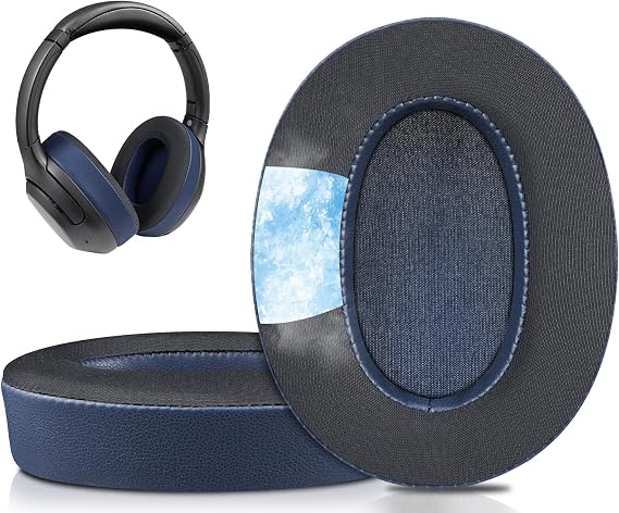 SOULWIT Cooling Gel Replacement Earpads for Sony WH-XB900N/WH-CH710N/WH-CH720N/WH-RF400/MDR-RF895RK Headphones, Ear Pads Cushions with High Density Foam - Blue