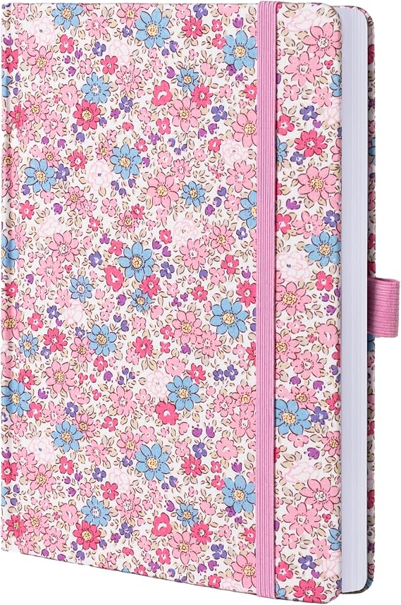 MGGAO A5 Fabric Lined Journal Notebook for Women Men