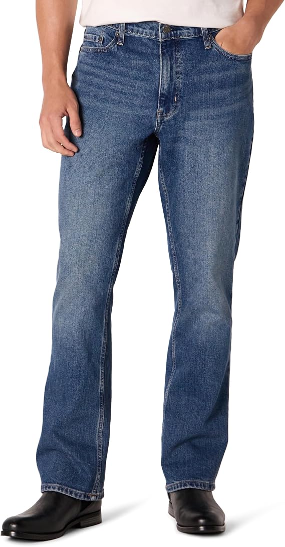 Amazon Essentials Men's Low-Stretch Straight-Fit Bootcut Mens Jeans
