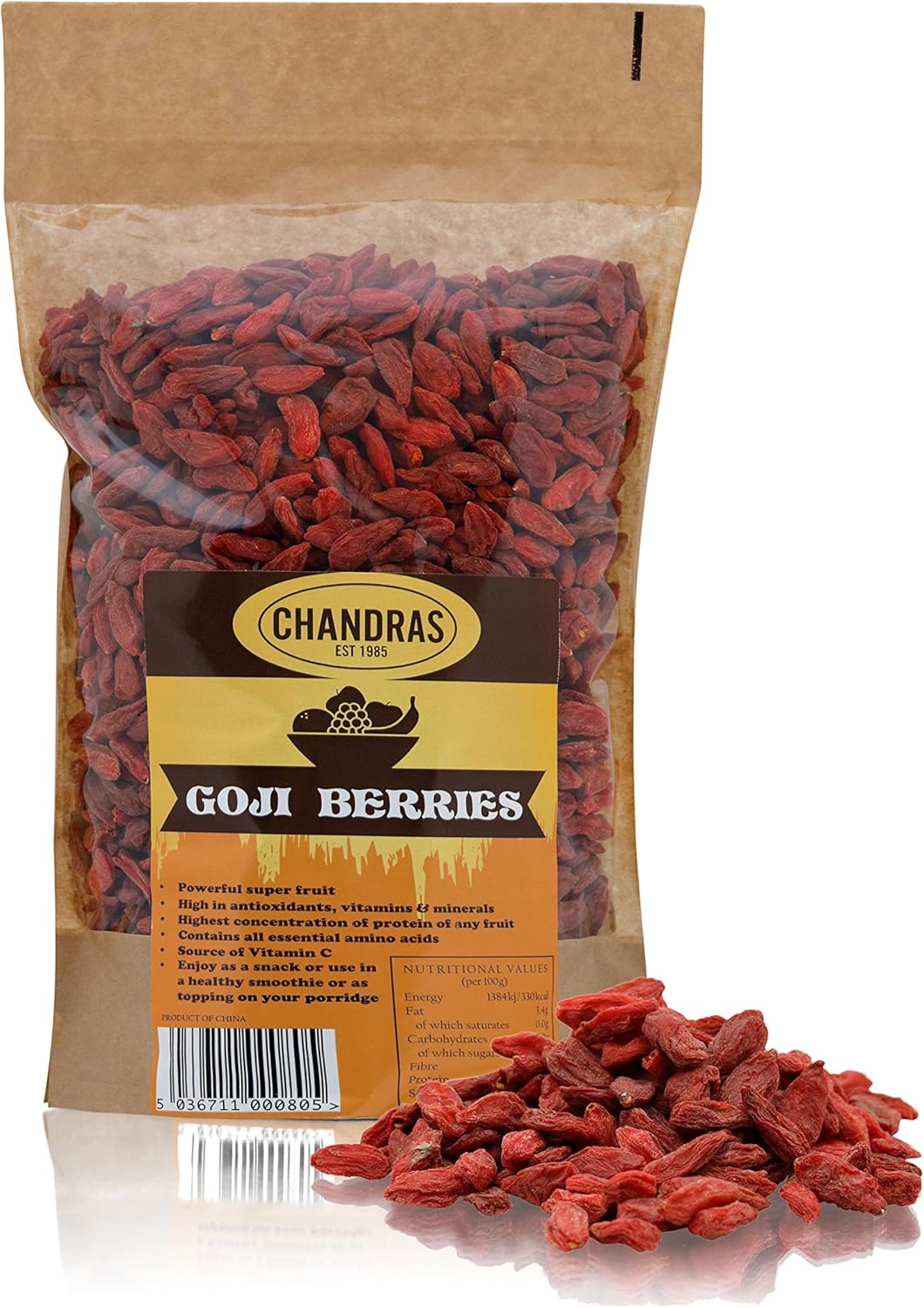 Chandra Whole Foods – Jumbo Black Raisins 500G - Low-GI Jumbo Raisins for Snacking, Smoothies, Baking & Cooking - Gluten-Free & Vegan-Friendly Dried Grapes, Rich in Potassium & Antioxidants & Fibre