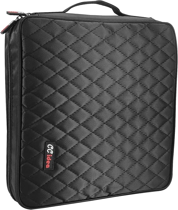 CCidea CD DVD Case Holder, Portable Disc Storage Wallet Binder, Multiple Capacity CD Organizer for Car Home Travel, Anti-Scratch Blu-Ray Game Disc Storage (200-Black)