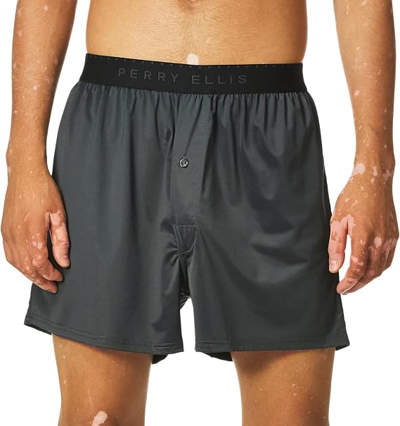 Perry Ellis mens Luxe Solid Boxer ShortsBoxer Shorts