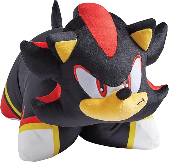 Pillow Pets Sonic Shadow the Hedgehog, 16" Stuffed Animal Plush Toy