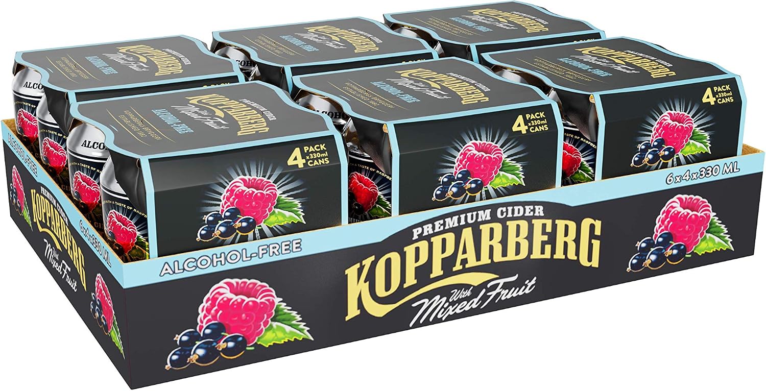 Kopparberg Alcohol Free Mixed Fruit Cider, 24 x 330 ml cans