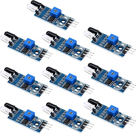 10pcs IR Infrared Obstacle Avoidance Sensor Module for Smart car Robot 3 Wire Photoelectric Reflection Sensor