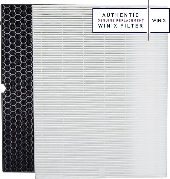 Genuine Winix Filter Q 1712-0123-00 with Activated Carbon for Odor Control For Winix 5510, 5520 and 5530