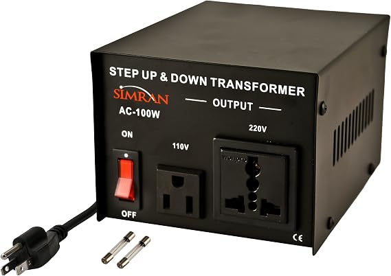 Simran AC-100 Step Up/Down Voltage Converter Transformer 110V/220V - 100 Watts
