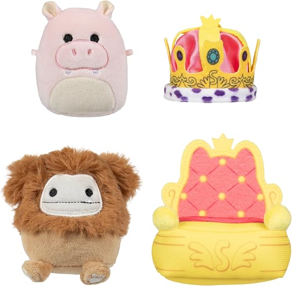 Squishmallows Micromallows SQMM0014 - Aksesuar Seti - Kraliyet Geçit Töreni, Süper Yumuşak Mini, 6,5 cm Pelüş Figürler