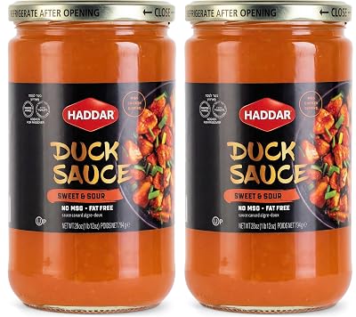 Haddar Sweet & Sour Duck Sauce, 28 oz 2 Pack | Authentic Asian Style | No MSG | Perfect for Egg Rolls, Spring Rolls, Wontons, Chicken, Fish & Stir Fry | Kosher including Passover