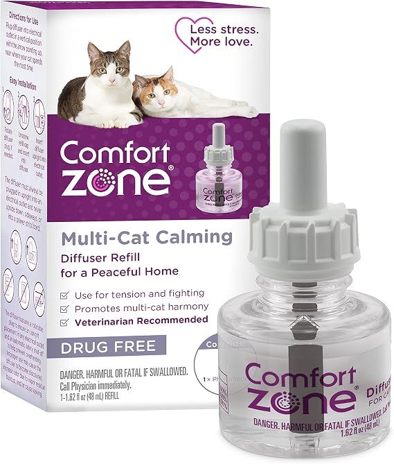 Comfort Zone Multi Cat Calming Diffuser Refill, 1 Pack of 30 Day Refills